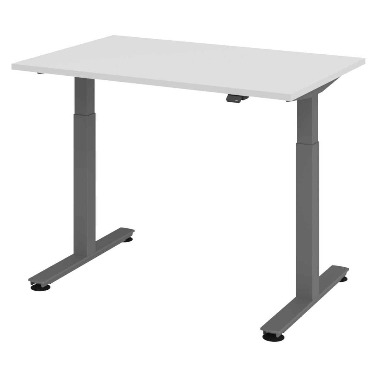 SCHREIBTISCH elektrisch XMST 80/120/74 cm in Grau/Graphitfarben - Graphitfarben/Grau, Holzwerkstoff (80/120/74cm) - bümö