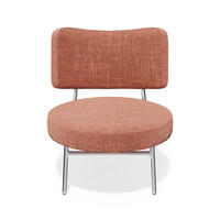 SESSEL Rastervelours 60cm - Pink, Textil (60/70/71cm) - Sia Home