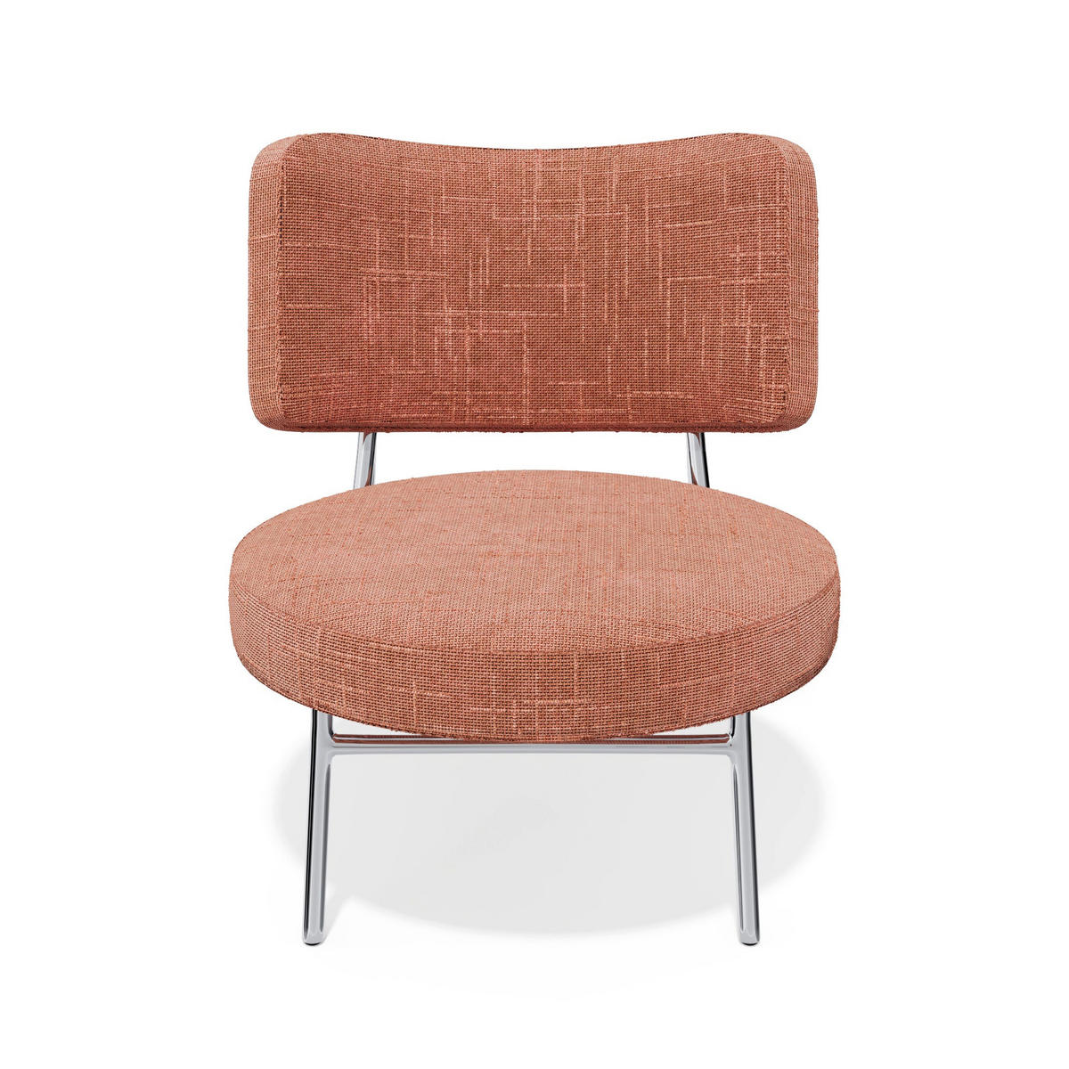 SESSEL Rastervelours 60cm - Pink, Textil (60/70/71cm) - Sia Home