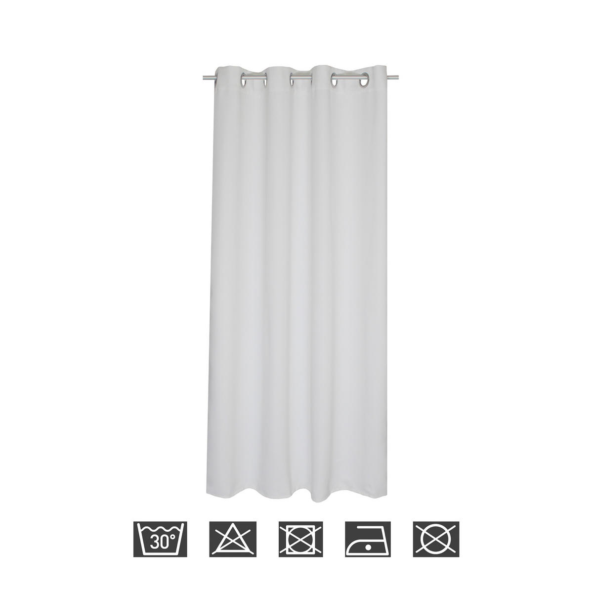 VERDUNKELUNGSVORHANG Ösen 140/145 cm Weiß - Weiß, Textil (140/145cm) - TiborTex