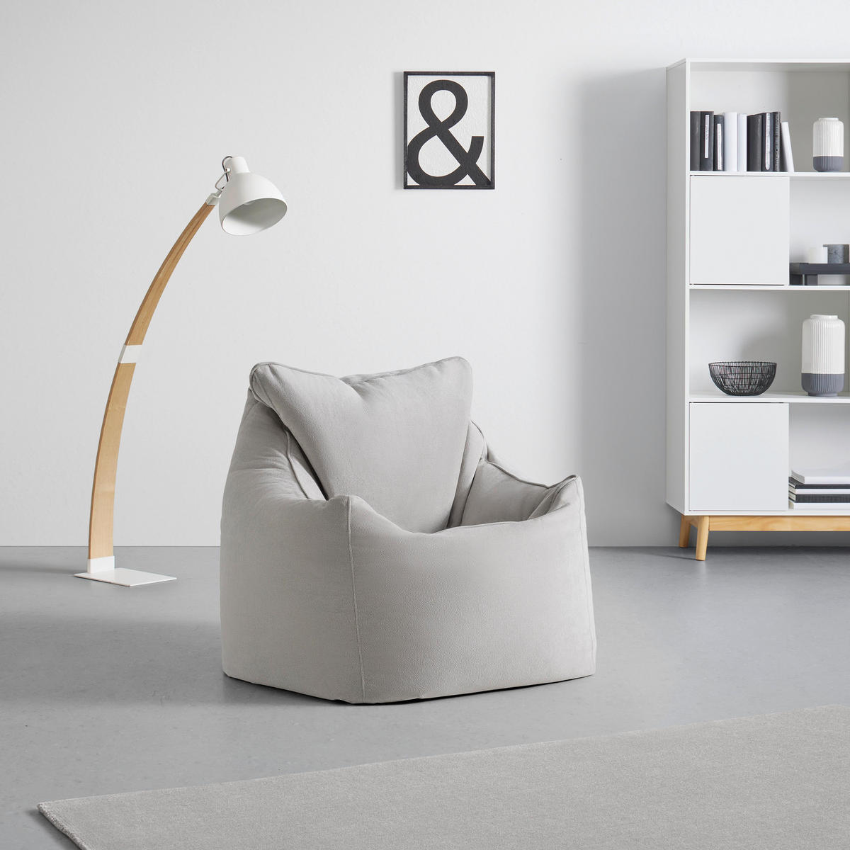 SITZSACK Storvik Beige - Hellgrau, Textil (100/75/100cm) - Mömax
