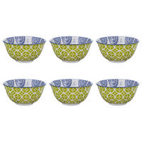 SCHALEN 6er-Set Ornaments 520 ml - Dunkelblau, Keramik (14/14/7cm) - Butlers