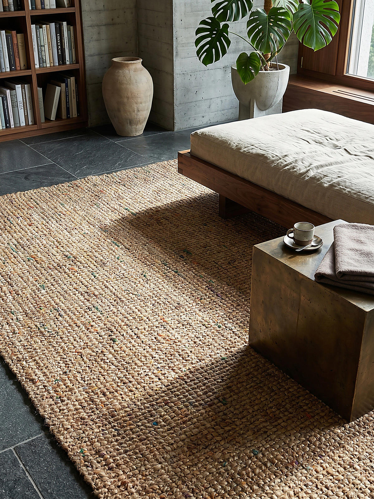 JUTETEPPICH Jute Naturbelassen, Wohnzimmer Natur-Multicolor Rechteckig 200x290 - Beige, Textil (290/200cm) - KADIMA DESIGN