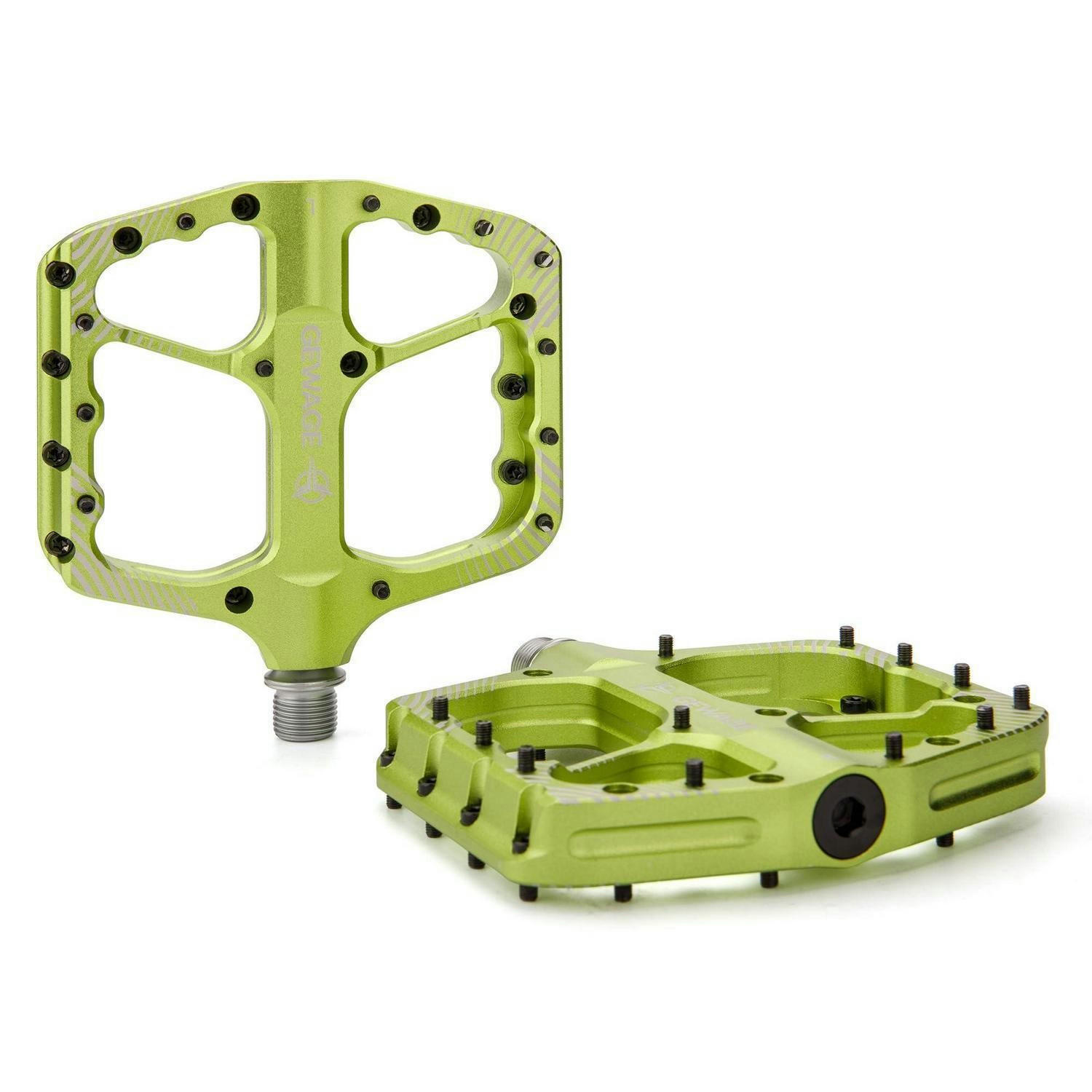 FAHRRADPEDALE Set Aluminium Knallgrün - Grün, Metall (11/1.5/11.5cm)