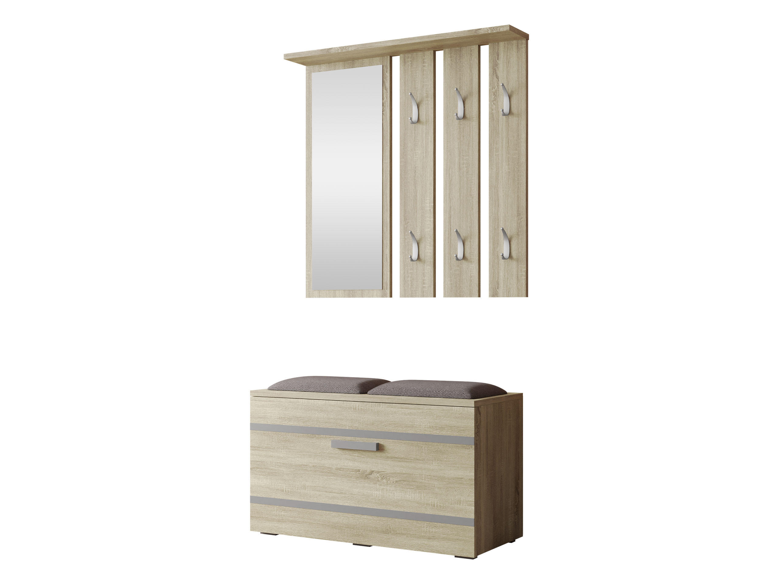 GARDEROBE Opal - Sonoma Eiche, Holzwerkstoff (85/44/36cm) - MIRJAN24