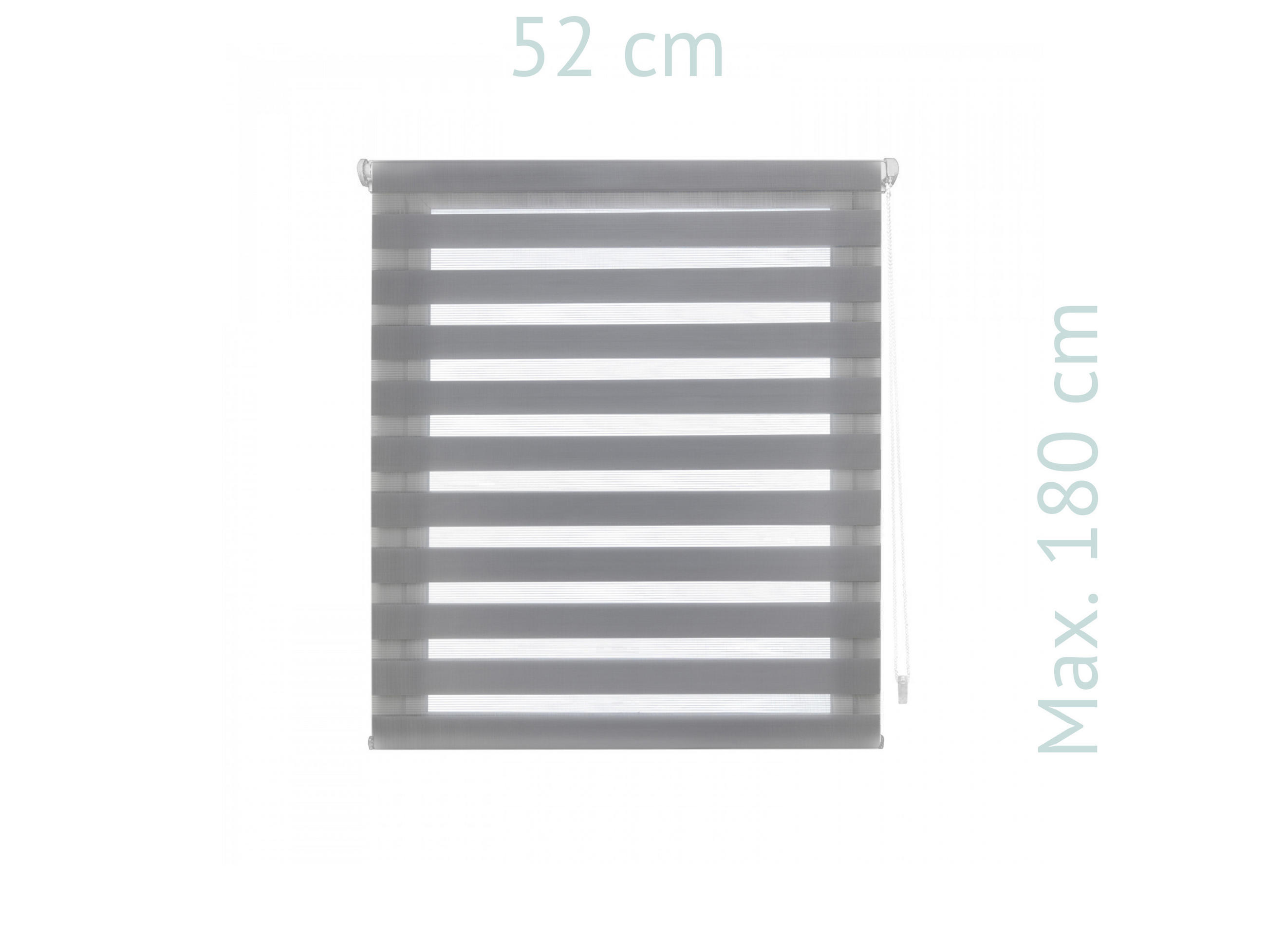 ROLLO Polyester Transluzent Grau 52x180 - Grau, Textil (52/180/1cm) - Purline