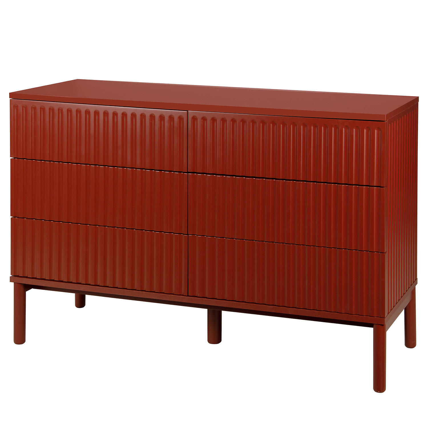 KOMMODE - Rot, Holz/Holzwerkstoff (120/80/40cm) - home24