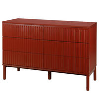 KOMMODE - Rot, Holz/Holzwerkstoff (120/80/40cm) - home24