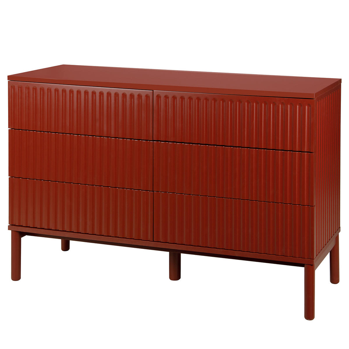 KOMMODE - Rot, Holz/Holzwerkstoff (120/80/40cm) - home24