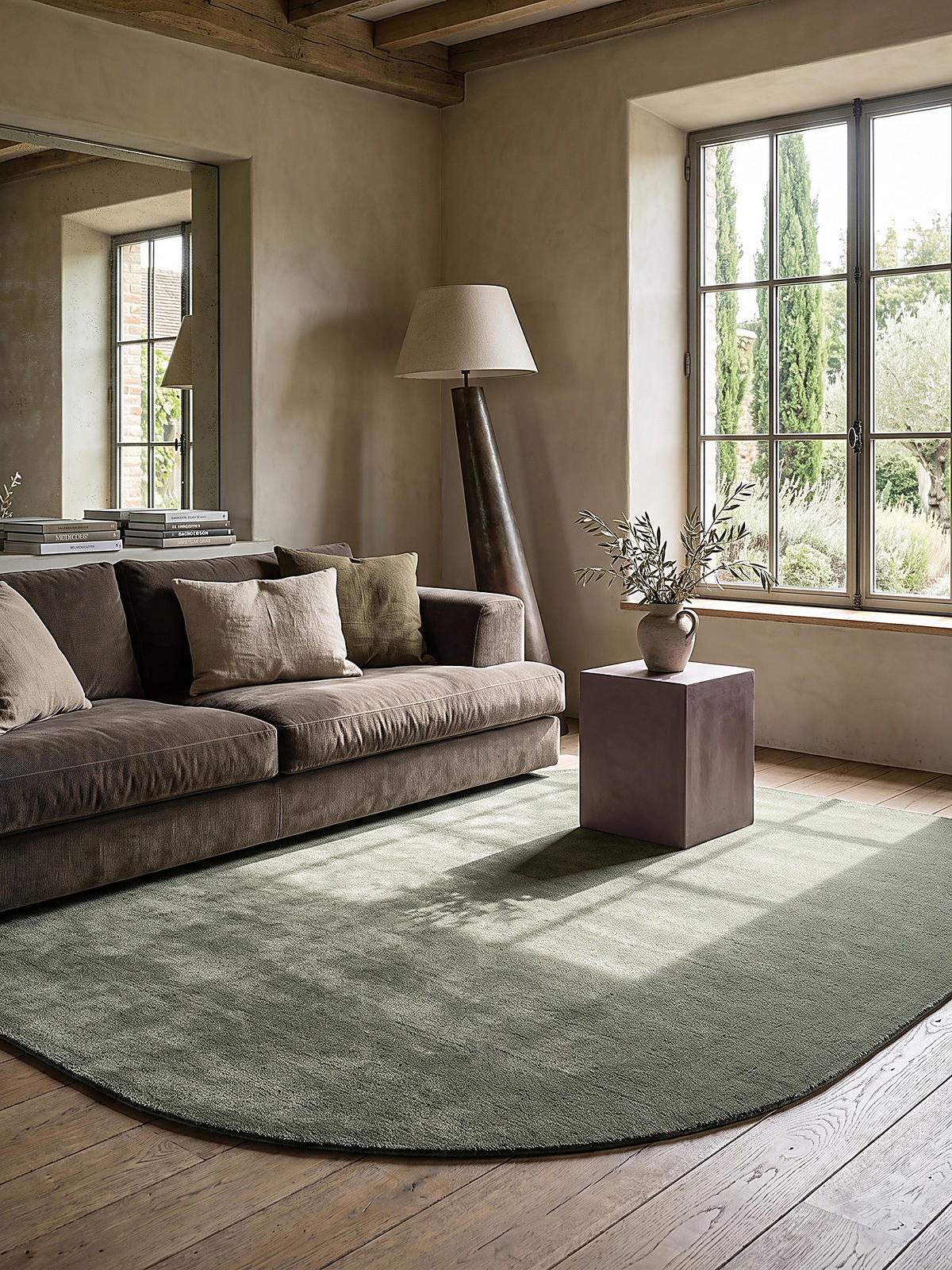 HOCHFLORTEPPICH Antirutsch Uni TIRSO Polyester Waldgrün 160 x 220 cm - Grün, Textil (160/220cm) - KADIMA DESIGN