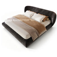POLSTERBETT aus Chenille 180x200 cm Grau mit Lattenrost und gepolstertem Kopfteil - Grau, Textil (180/200cm) - Modfu