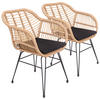 SESSEL Cinta Braun 2er-Set - Braun, Kunststoff (56/84/60cm) - Happy Garden