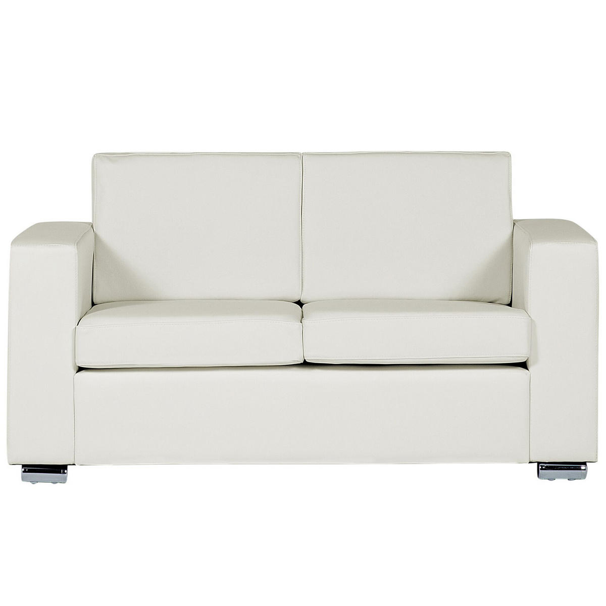 SOFA-SET 6-sitzer Leder Weiß Helsinki - Weiß, Leder/Kunststoff (186/72/76cm) - Beliani