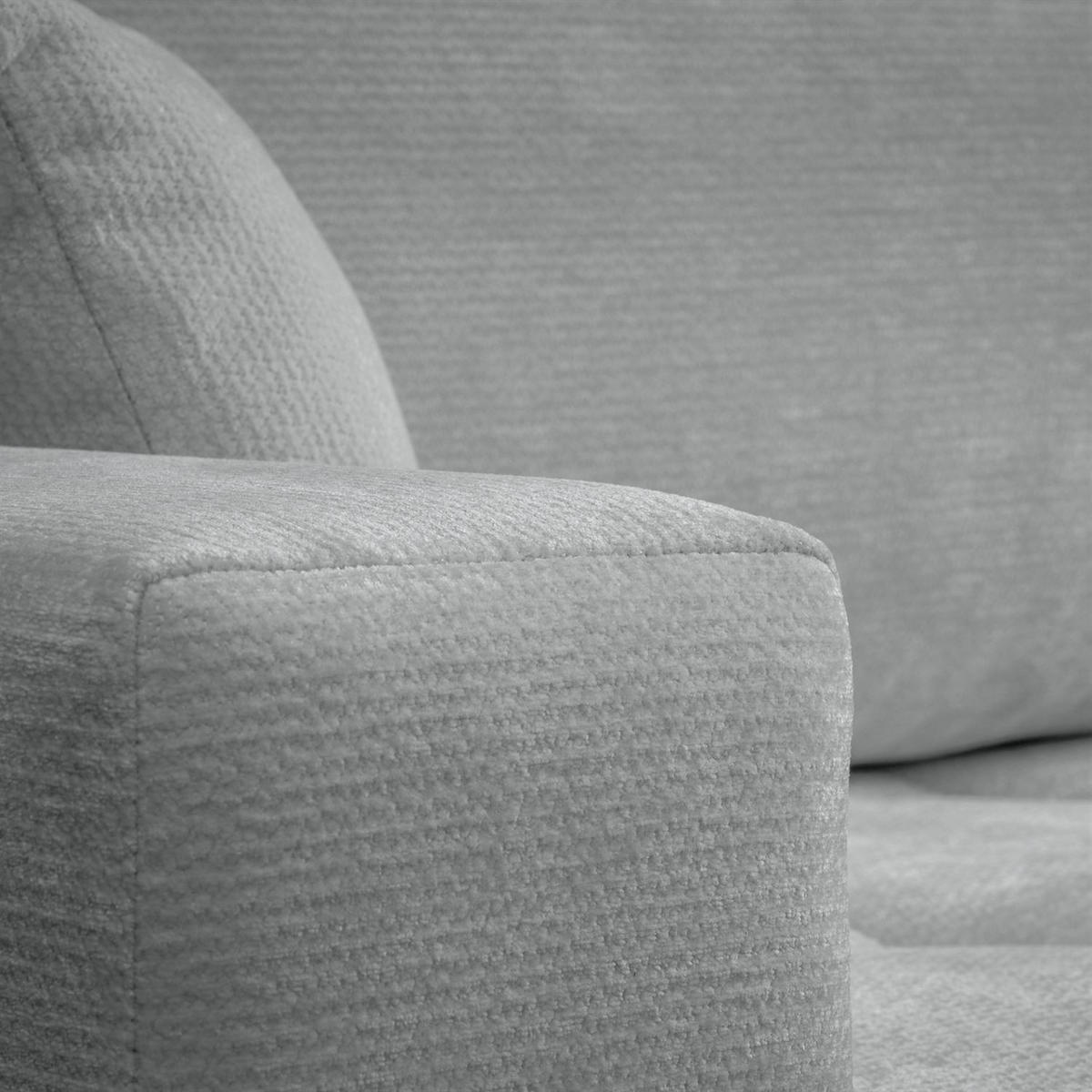 Ecksofa CLOUD II L mit Schlaffunktion, Vibe 85 - Hellgrau, Textil (247/152cm) - Lookway