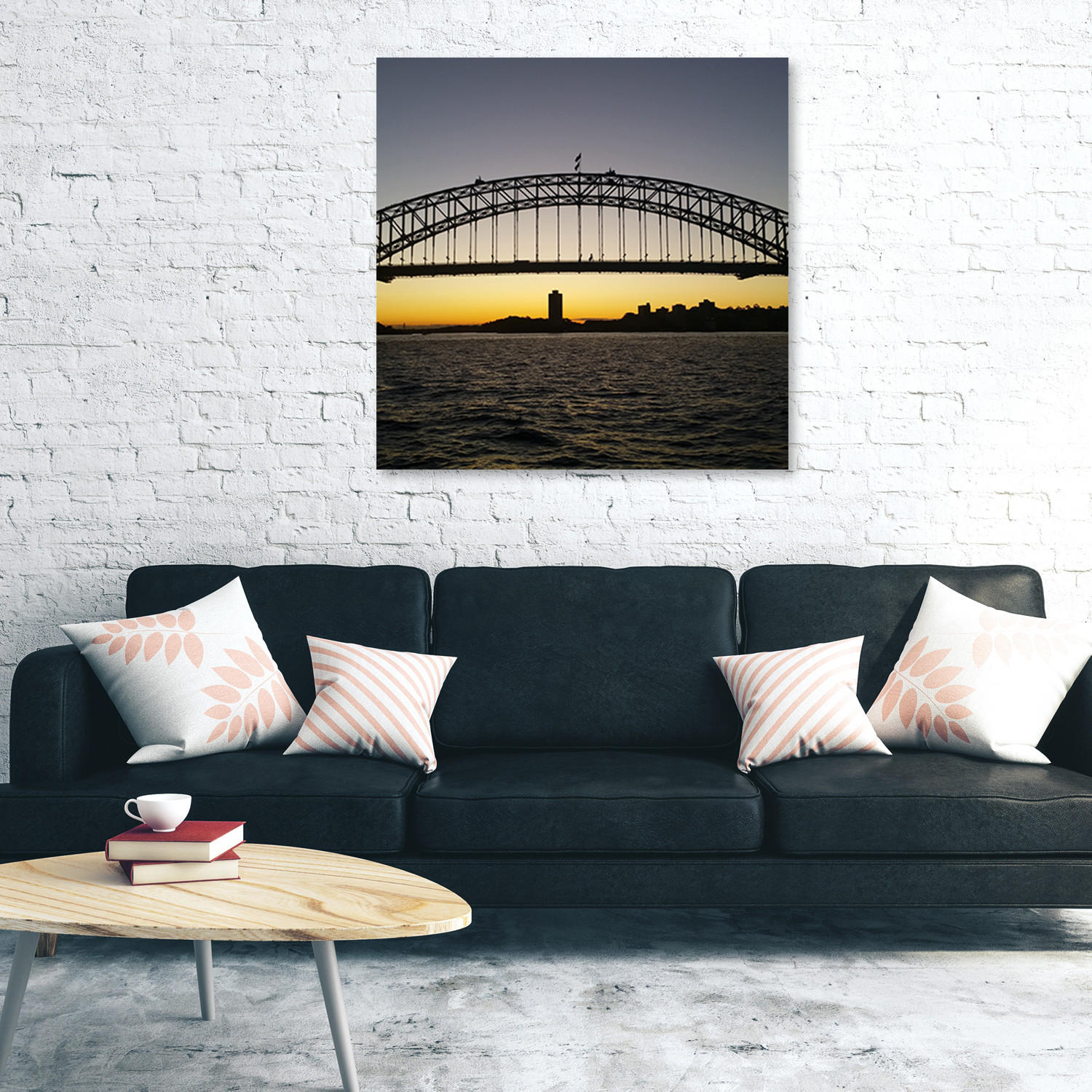 WANDBILD städte & architektur orange - Orange, Textil (50/50cm) - Feeby