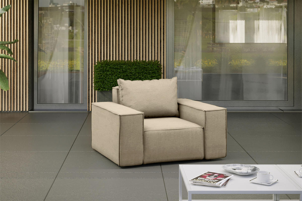 GARTENSESSEL SONNE Beige - Beige, Holz (115/73/88cm) - Kaiser Möbel