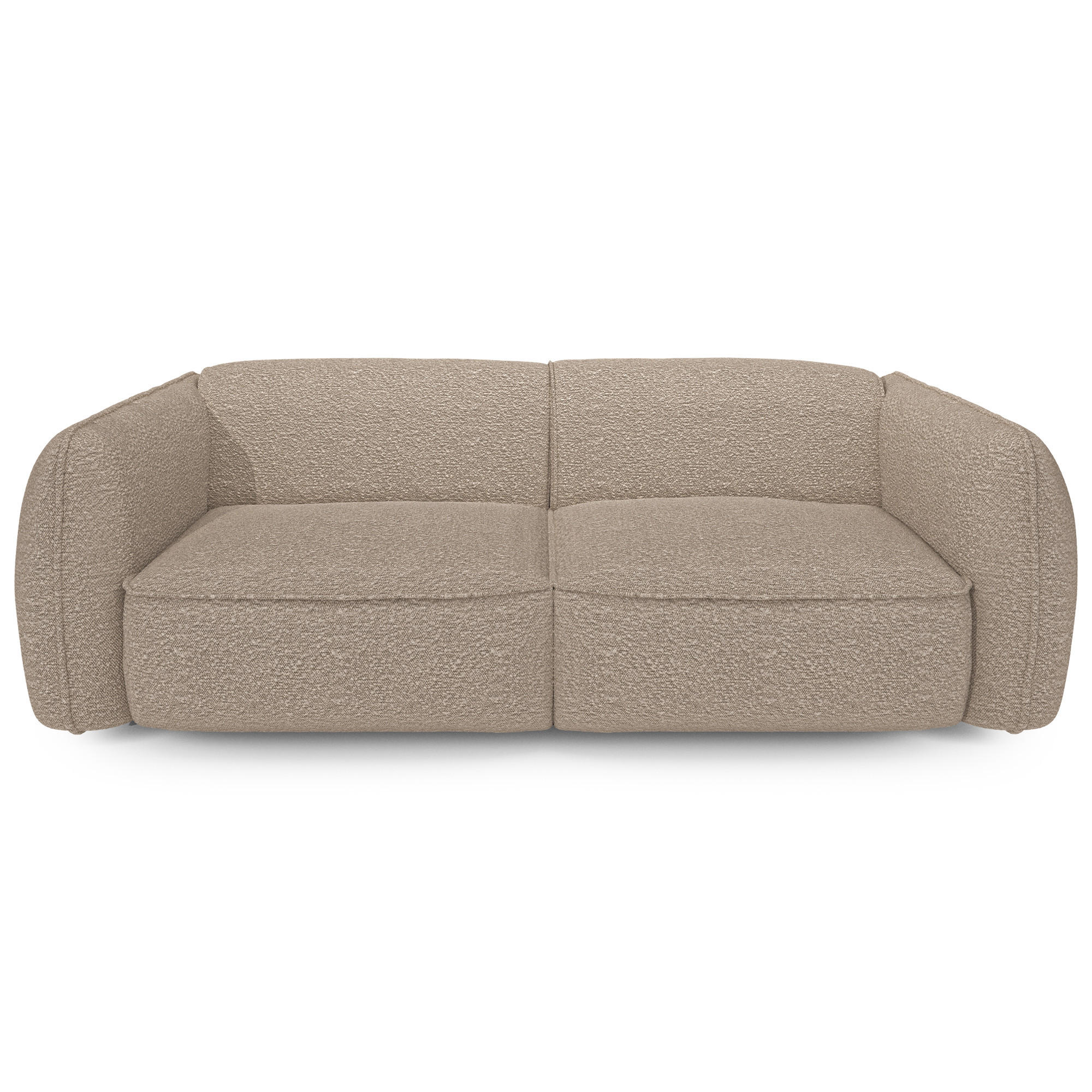 SOFA 3-SITZER Bouclé-Stoff Taupe 196cm - Taupe, Textil (196/74/90cm) - Sia Home
