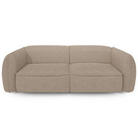 SOFA 4-SITZER Bouclé-Stoff Taupe 230cm - Taupe, Textil (230/74/90cm) - Sia Home