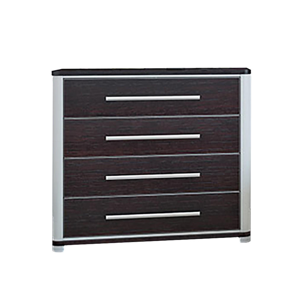 KOMMODE Naomi Eiche niagara / metallic 92 / 48 / 86cm - Eichefarben/Grau, Holz/Holzwerkstoff (92/86/48cm) - Feldmann-Wohnen