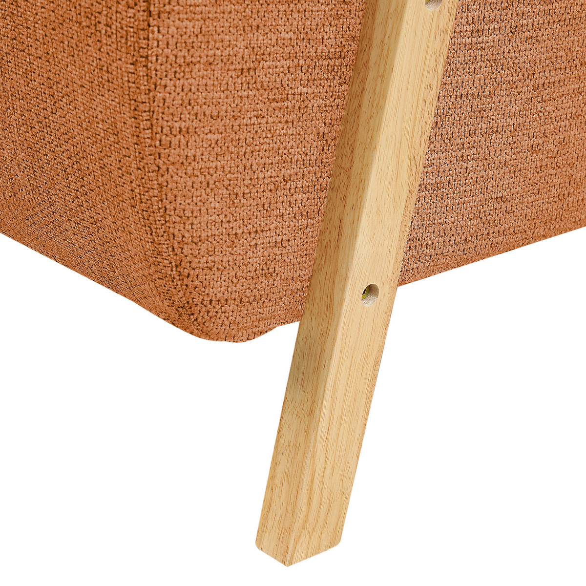 SESSEL Orange Lesja - Hellbraun/Orange, Textil (77/79/90cm) - Beliani