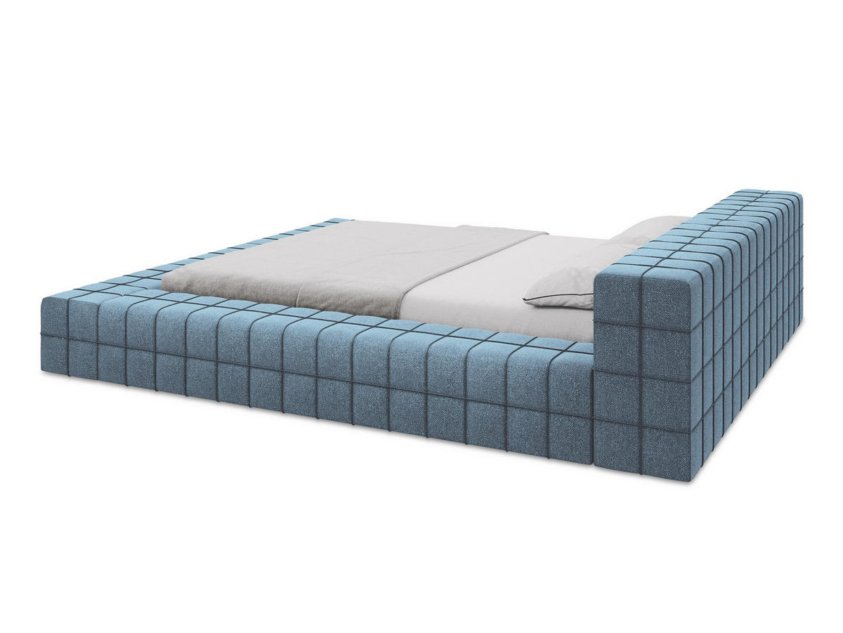 POLSTERBETT mit Bettkasten und Lattenrost 180x228 Grau - Hellgrau/Schwarz, Kunststoff/Textil (160/200cm) - Makamii