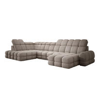 ECKSOFA TOLLO Anthology-stoff U-form 400x217x105 cm sand - Ecru, Holz/Textil (400/217cm) - DomoHome