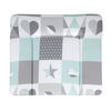 WICKELAUFLAGE Happy Patch mint - Mintgrün, Textil (85/75cm) - Roba