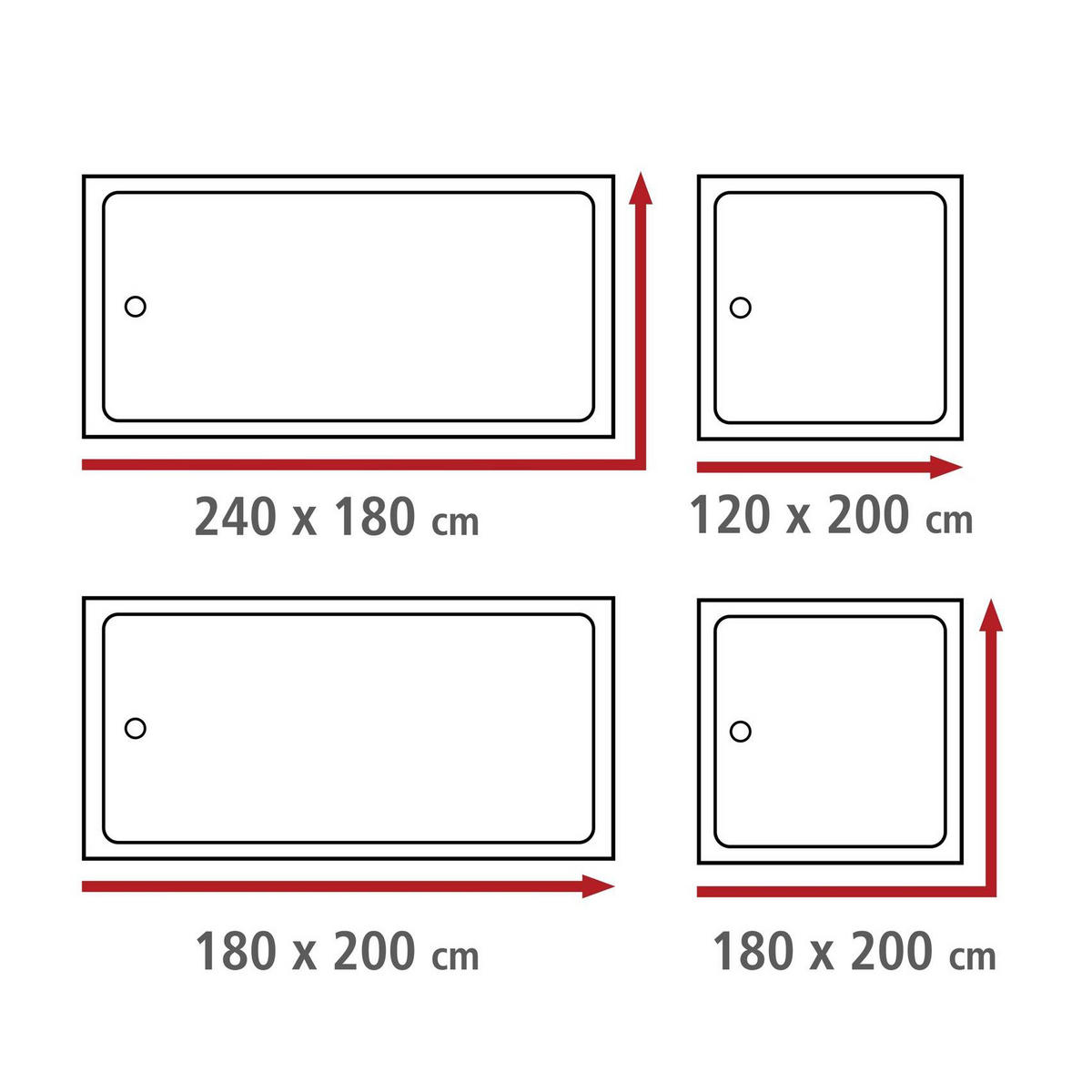 DUSCHVORHANG Alara 200/180 cm - Multicolor, Kunststoff (180/200cm) - Wenko
