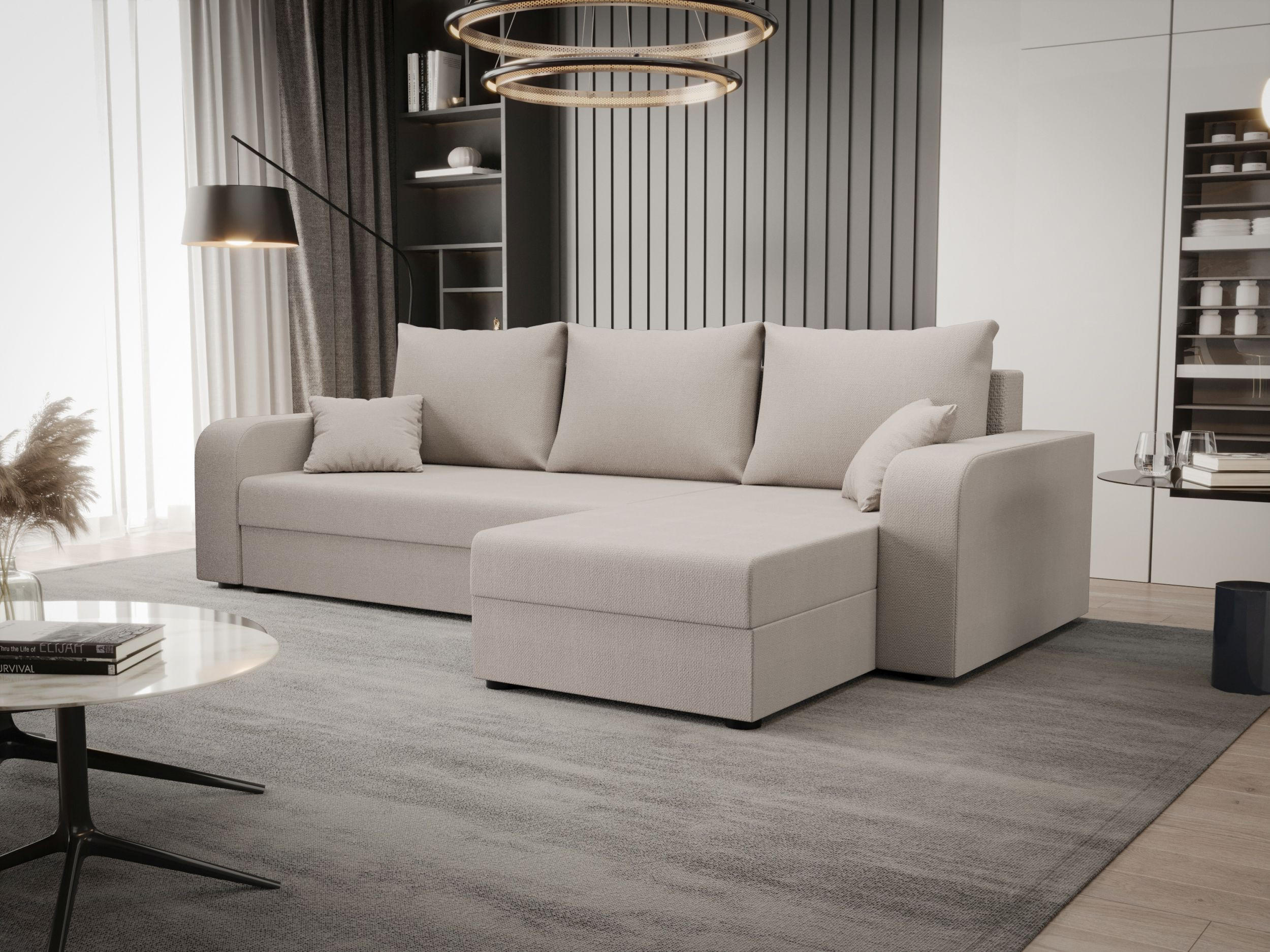 ECKSOFA HEWLET L BIS Cosmic 10 Rechts mit Schlaffunktion - Beige, Textil (240/140cm) - Bedante