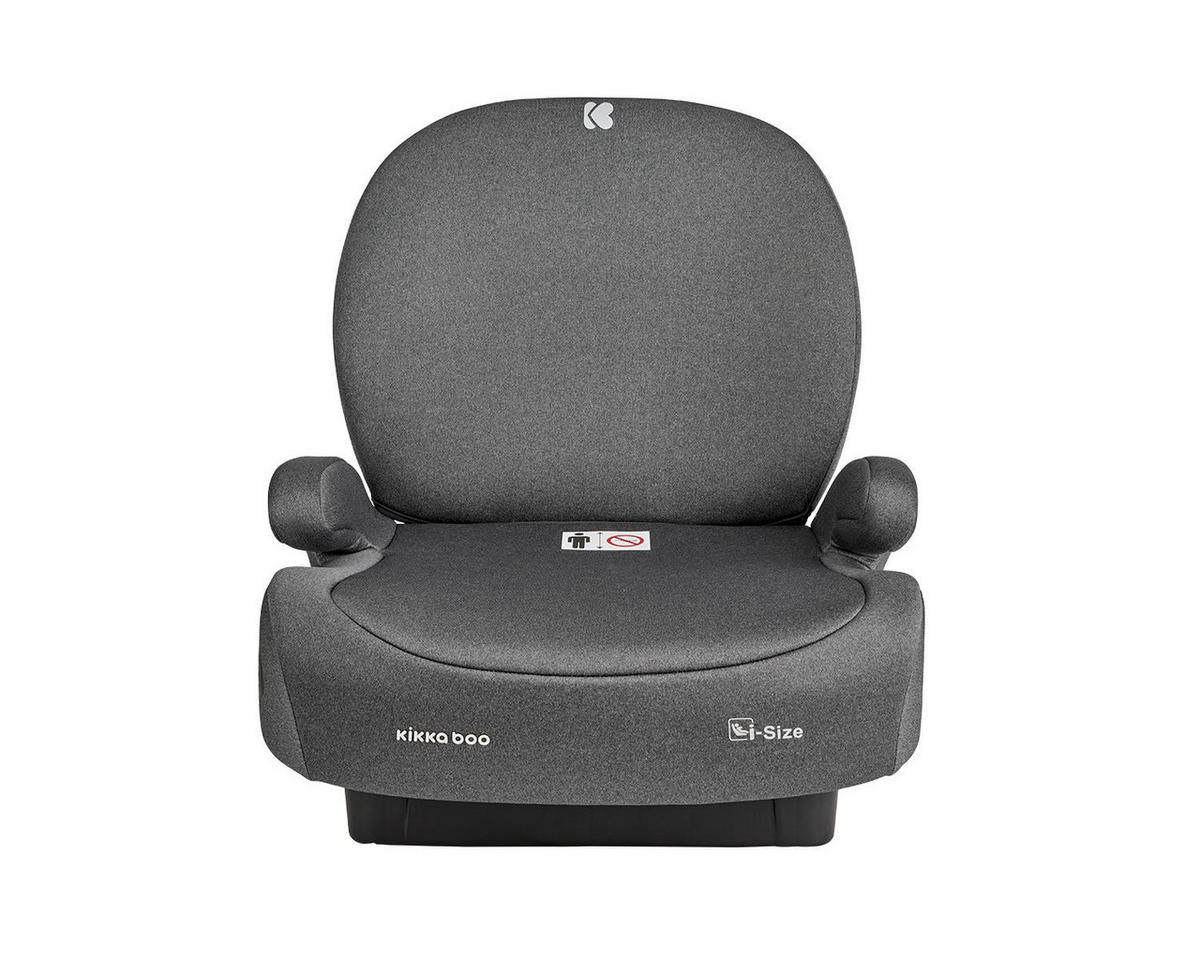 SITZERHÖHUNG i-Boost dunkelgrau i-Size (125-150cm) ISOFIX Rückenlehne - Grau, Kunststoff (44/36/41cm) - Kikka boo