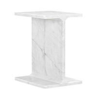 BEISTELLTISCH AVOLA Weiß 31x38x46 cm - Weiß, Stein (38/31/46cm) - FURNLUX
