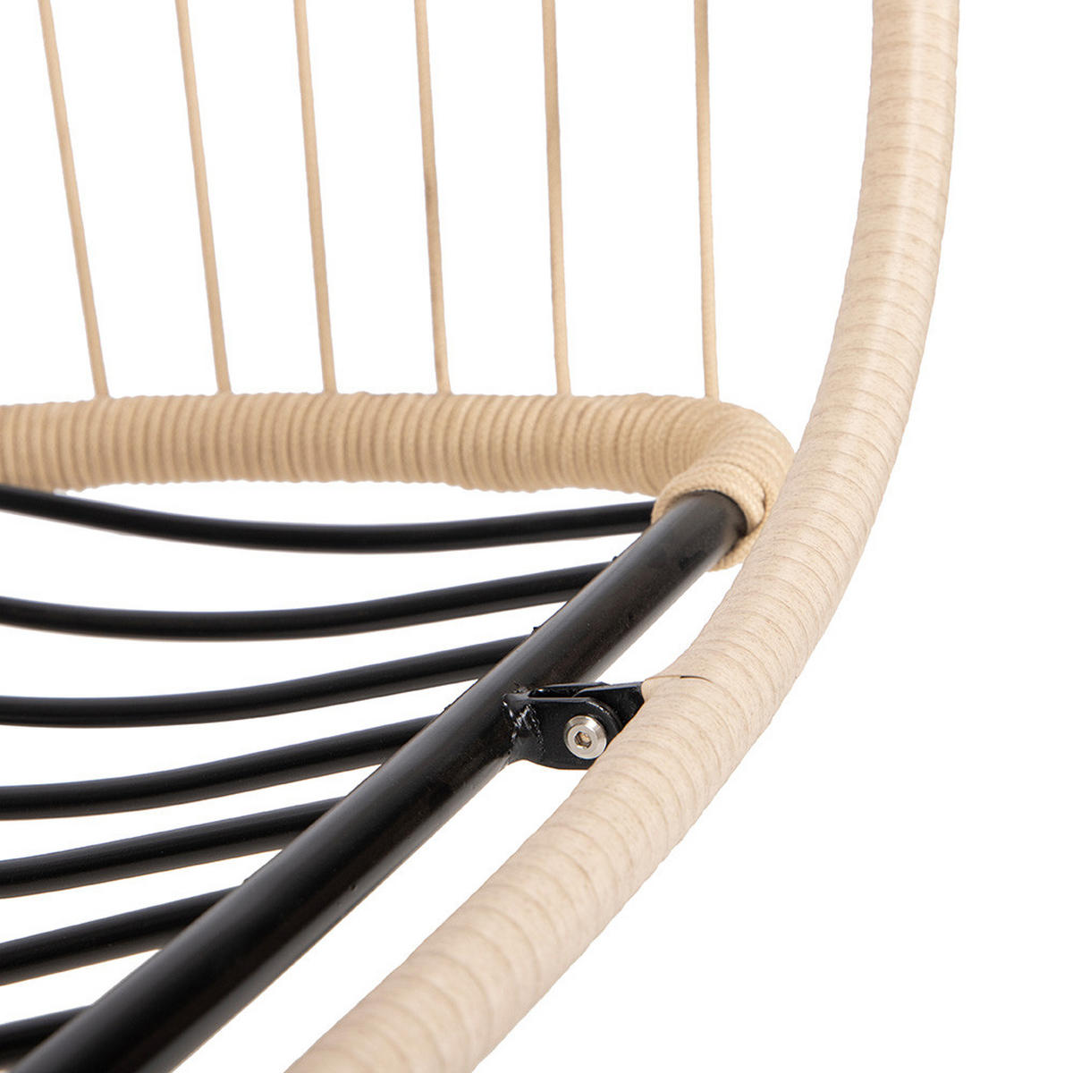 FALTBARER HÄNGESESSEL LOMA - Beige, 2-Sitzer - Beige, Kunststoff (130/123/69cm) - Home Deluxe