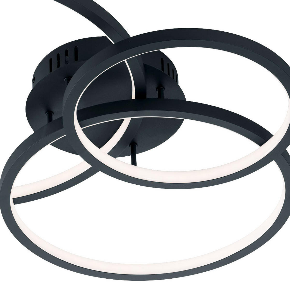 LED DECKENLEUCHTE Aaron Schwarz - Schwarz, Metall (79/64/10cm)