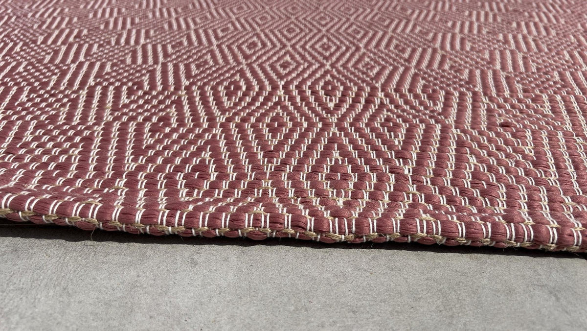 TEPPICH aus recycelten Fasern handgewebt rosa - Pink, Naturmaterialien (160/230cm) - AFK Living