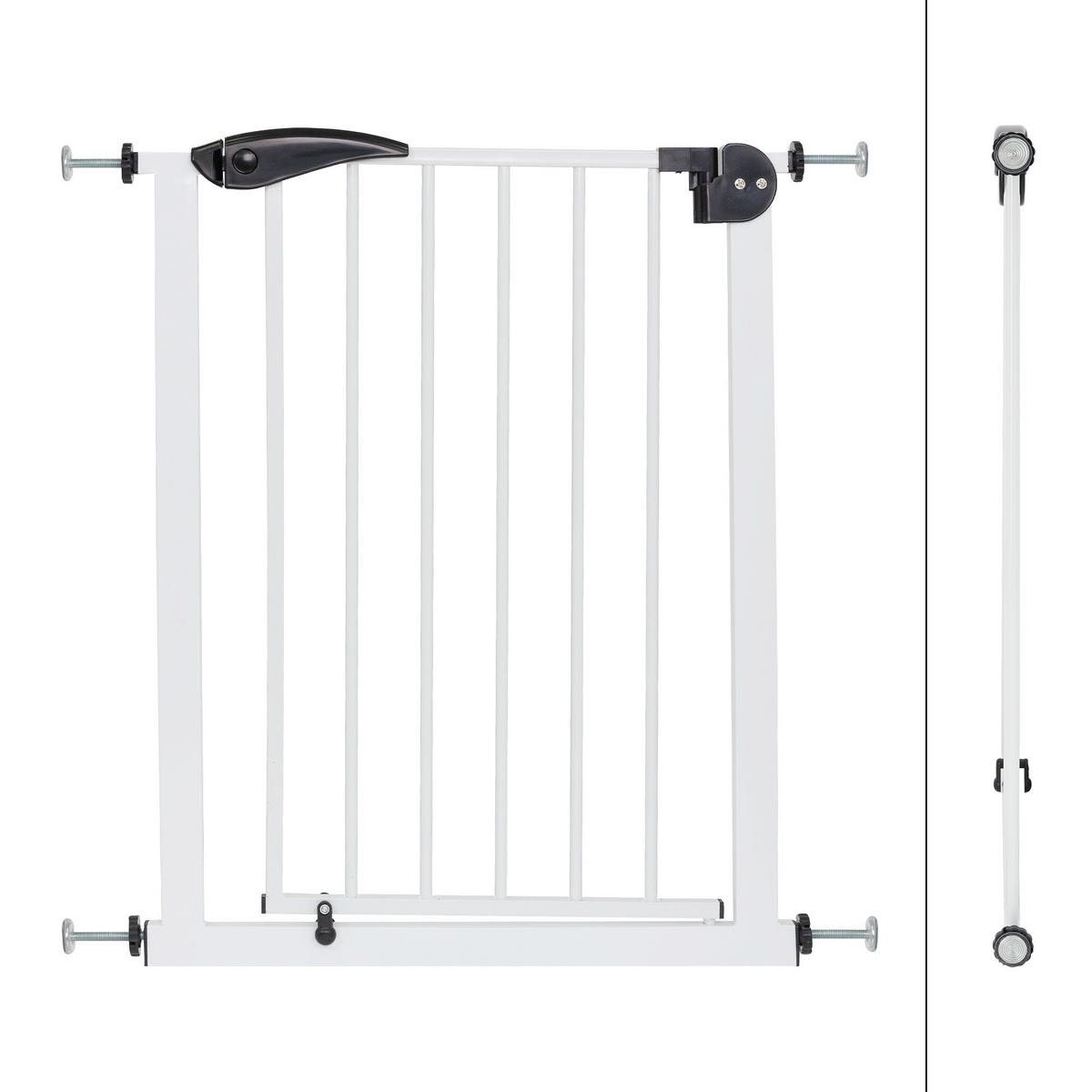 BEZPEČNOSTNÍ BRÁNA DO DVEŘÍ 70–75 cm, bílá, bez vrtání, otočná na obě strany - bílá, kov (3/75cm) - ECD-Germany