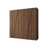 DREHTÜRENSCHRANK Zen 200 cm - Goldfarben/Nussbaumfarben, Holzwerkstoff/Kunststoff (200/202/50cm) - MIRJAN24