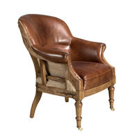 SESSEL Cognacbraun Walnuss 73/89/93 cm - Braun, Leder/Holz (73/93/89cm) - ANGEL CERDA