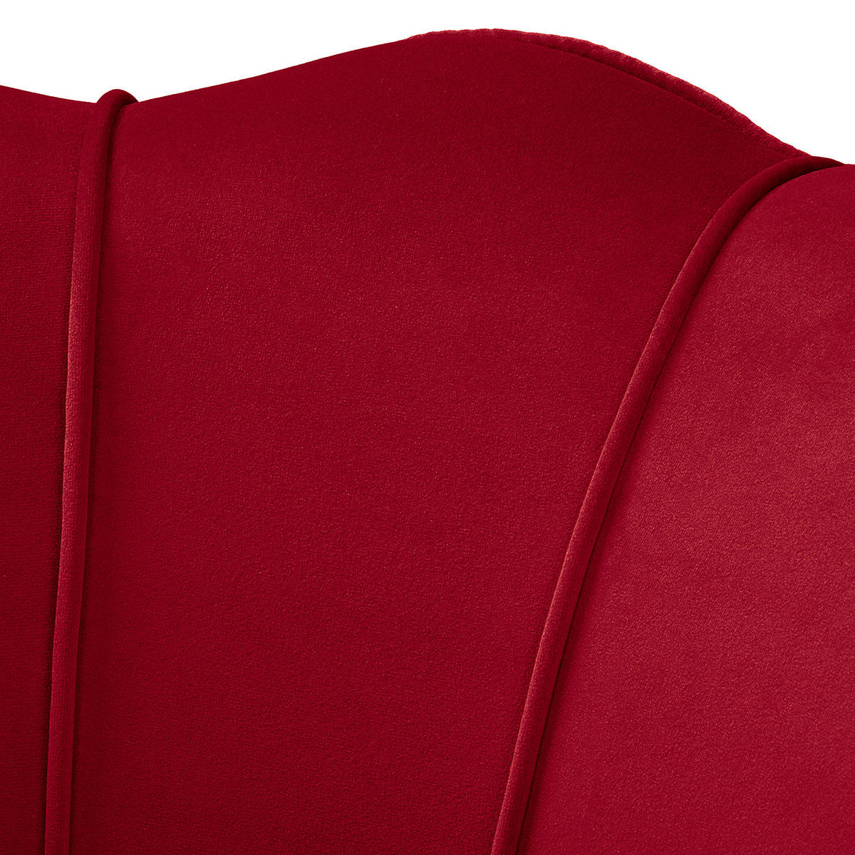 SESSEL - Samt, Füße Dunkel - Dunkelbraun/Rot, Holz/Birkenholz (75/74/75cm) - home24