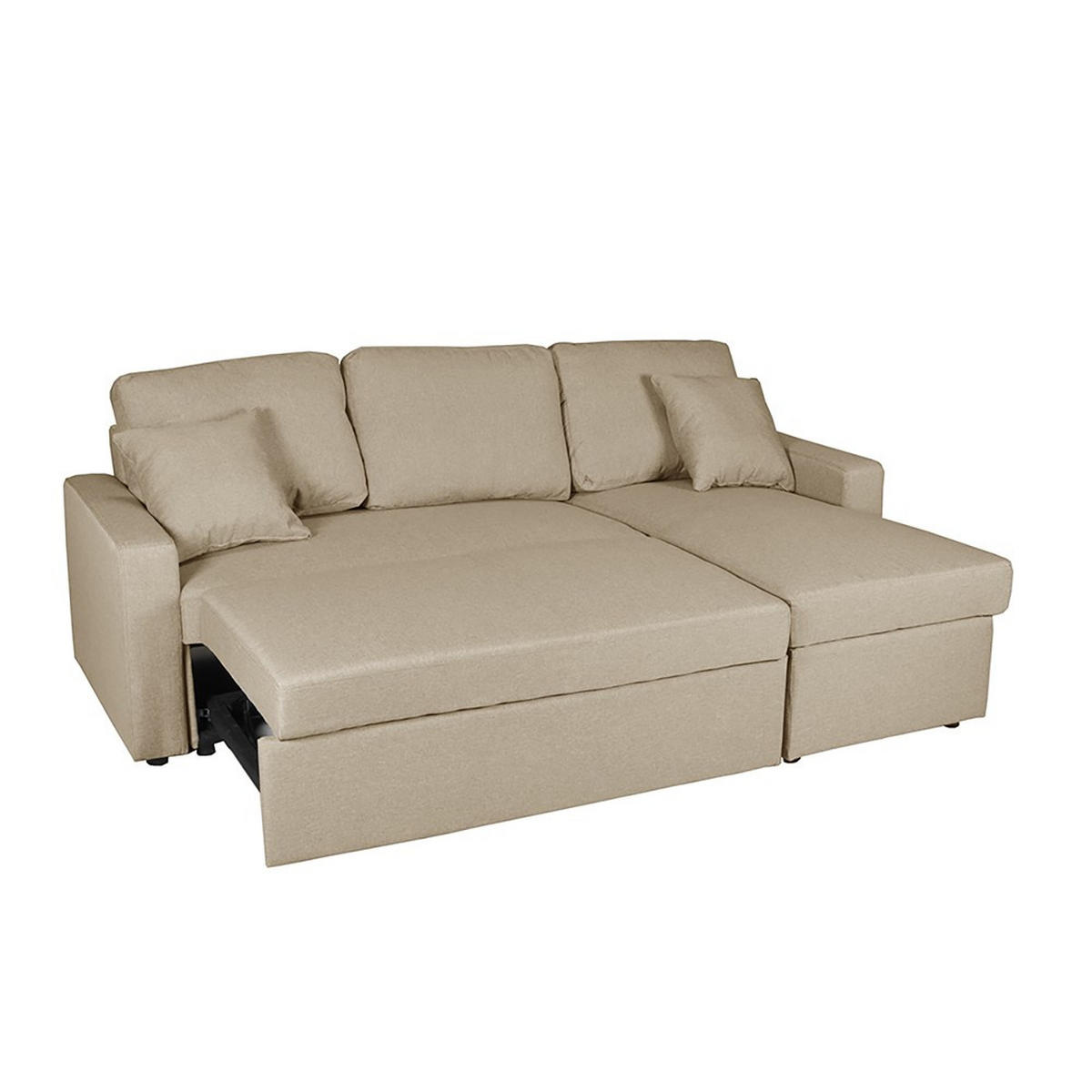 ECKSOFA truhe und wendbar ODEON / Beige - Beige, Textil (147/87/220cm) - Weber Industries
