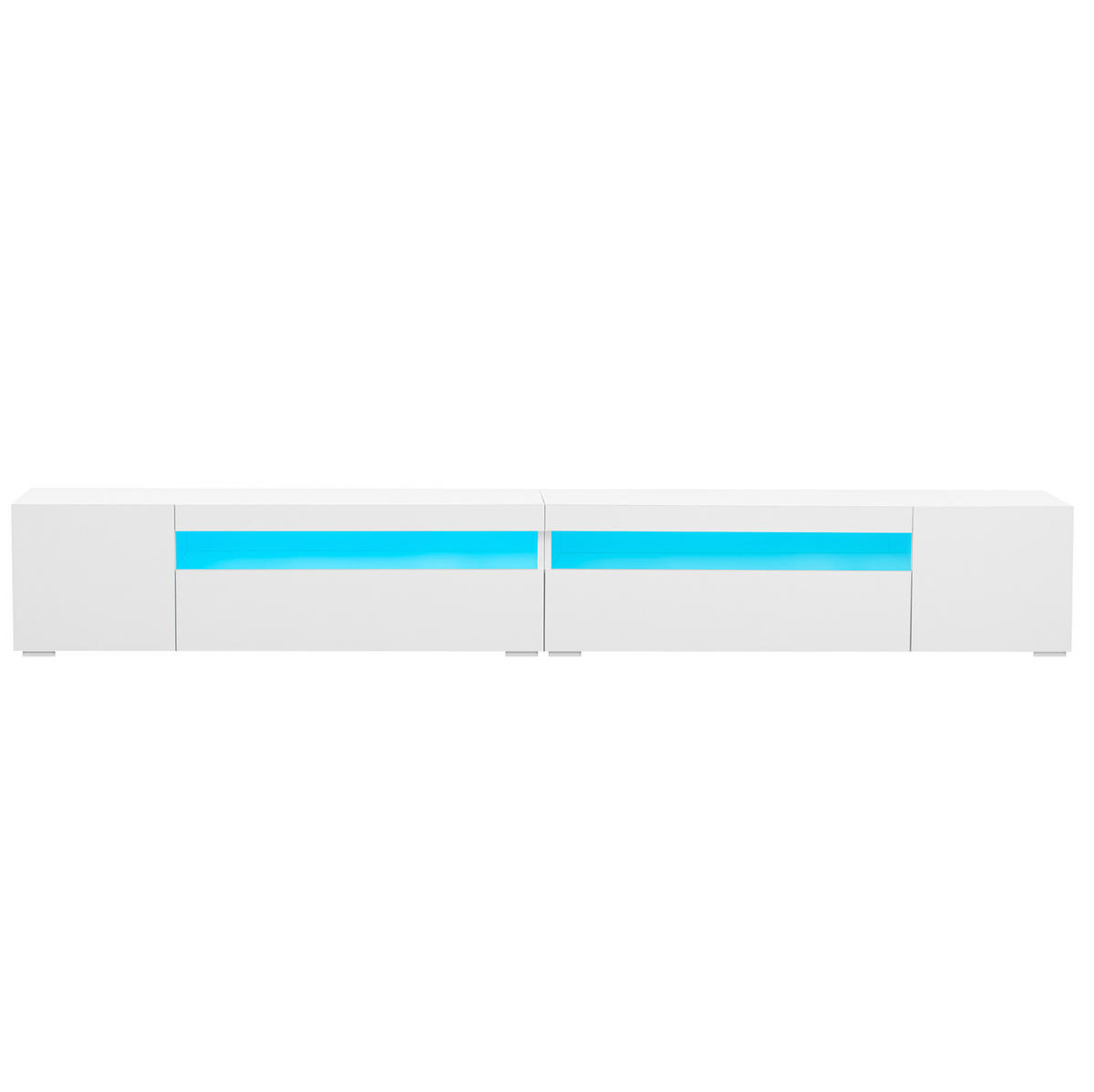 TV-SCHRANK in Weiß mit variabler LED Beleuchtung 240/38.5/35.5 cm - Weiß, Holzwerkstoff (240/35.5/38.5cm) - Redom