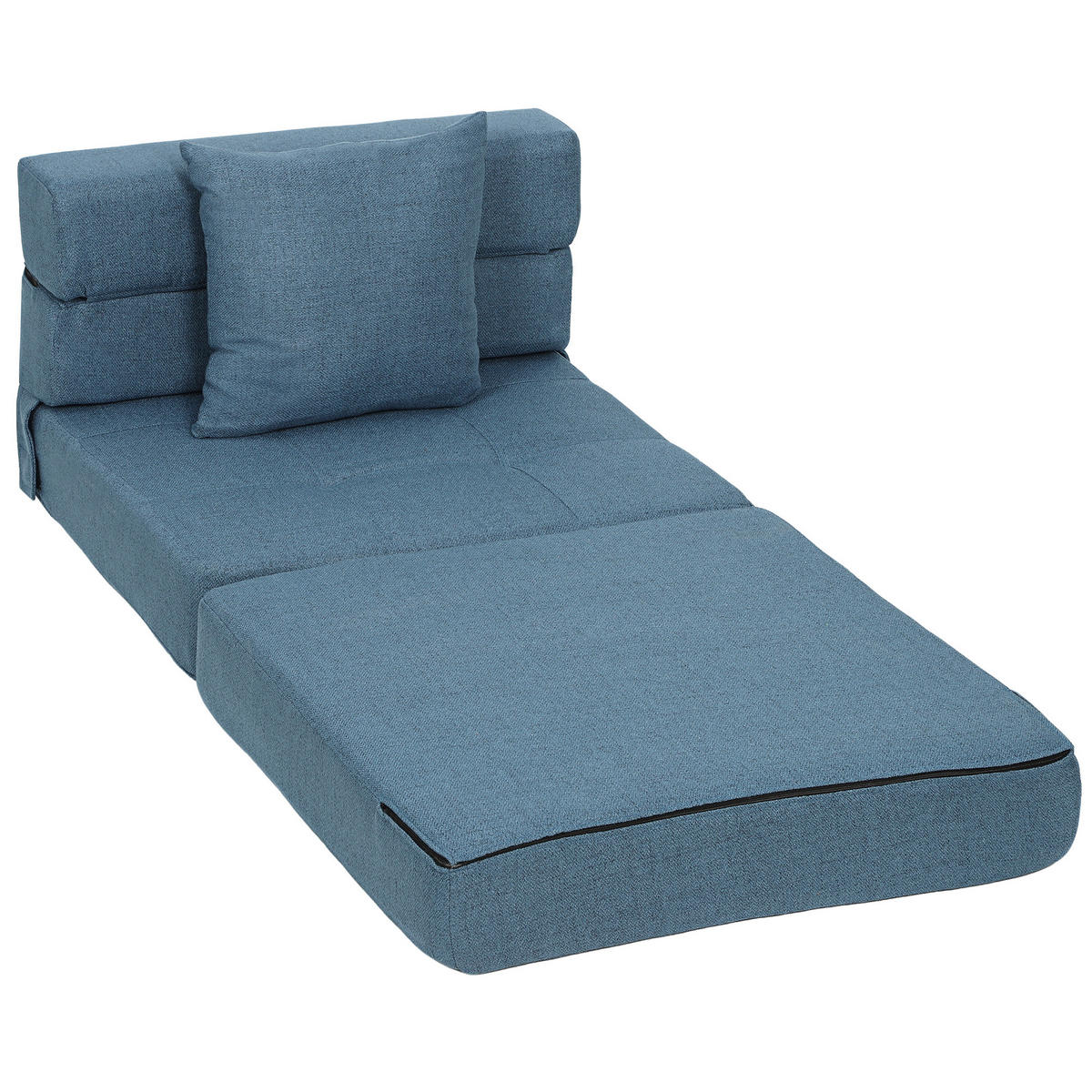SCHLAFSESSEL DE-08250 2-in-1 mit abnehmbarem Bezug Dunkelblau - Blau, Textil (70/61/70cm) - ComfortXL