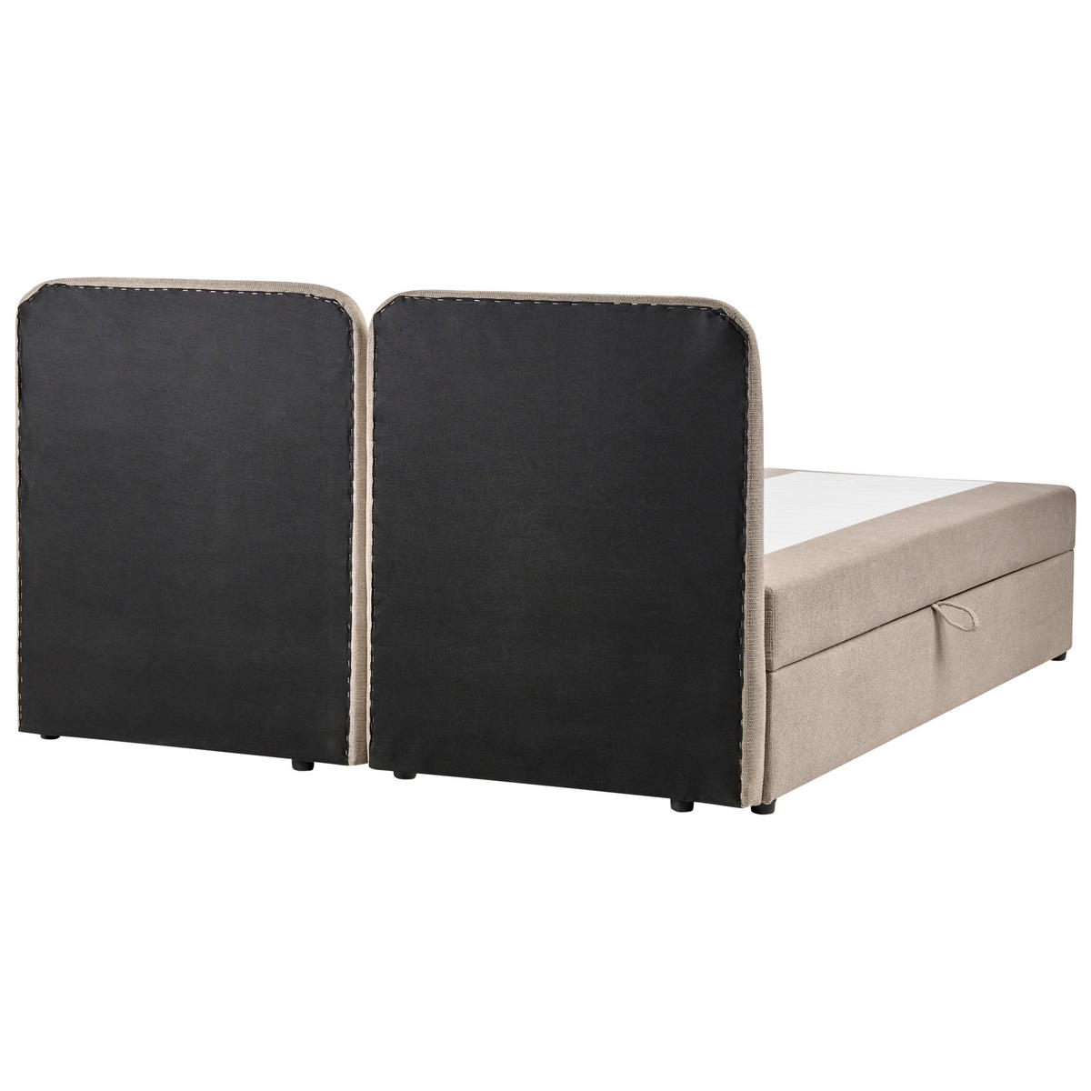 BOX POSTELJA s prostorom za shranjevanje 180/200 blago sivo rjava Chancellor - sivorjava, tekstil (180/200cm) - Beliani