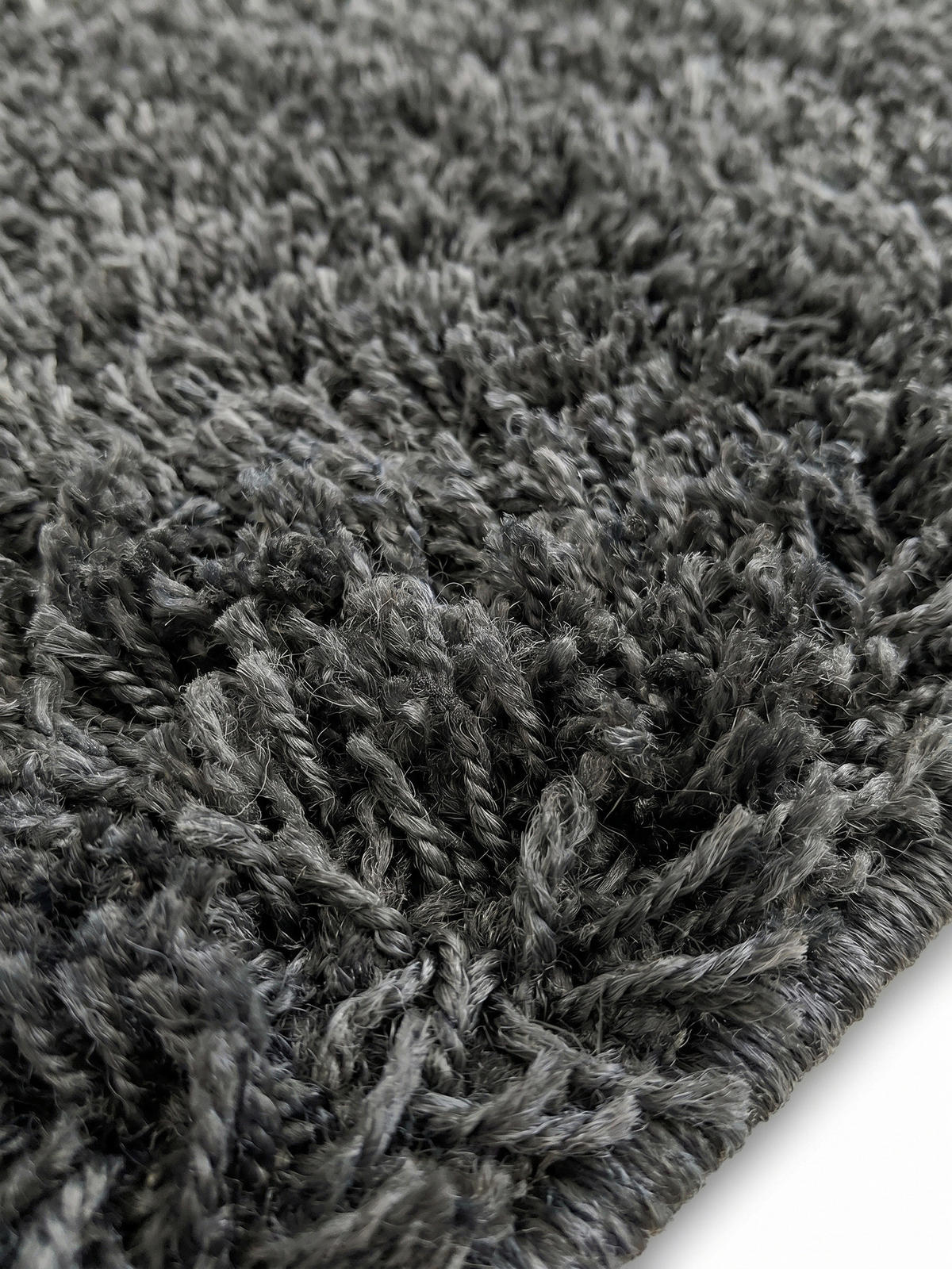 HOCHFLORTEPPICH Shaggy Uni Kuschelig Waschbar Wohnzimmer Läufer Grau 80x250 cm – SALZACH - Grau, Textil (250/80cm) - KADIMA DESIGN