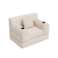 SCHLAFSESSEL Cord komprimiert, DE-42543, Beige - Beige, Metall (107/81/80cm) - ComfortXL