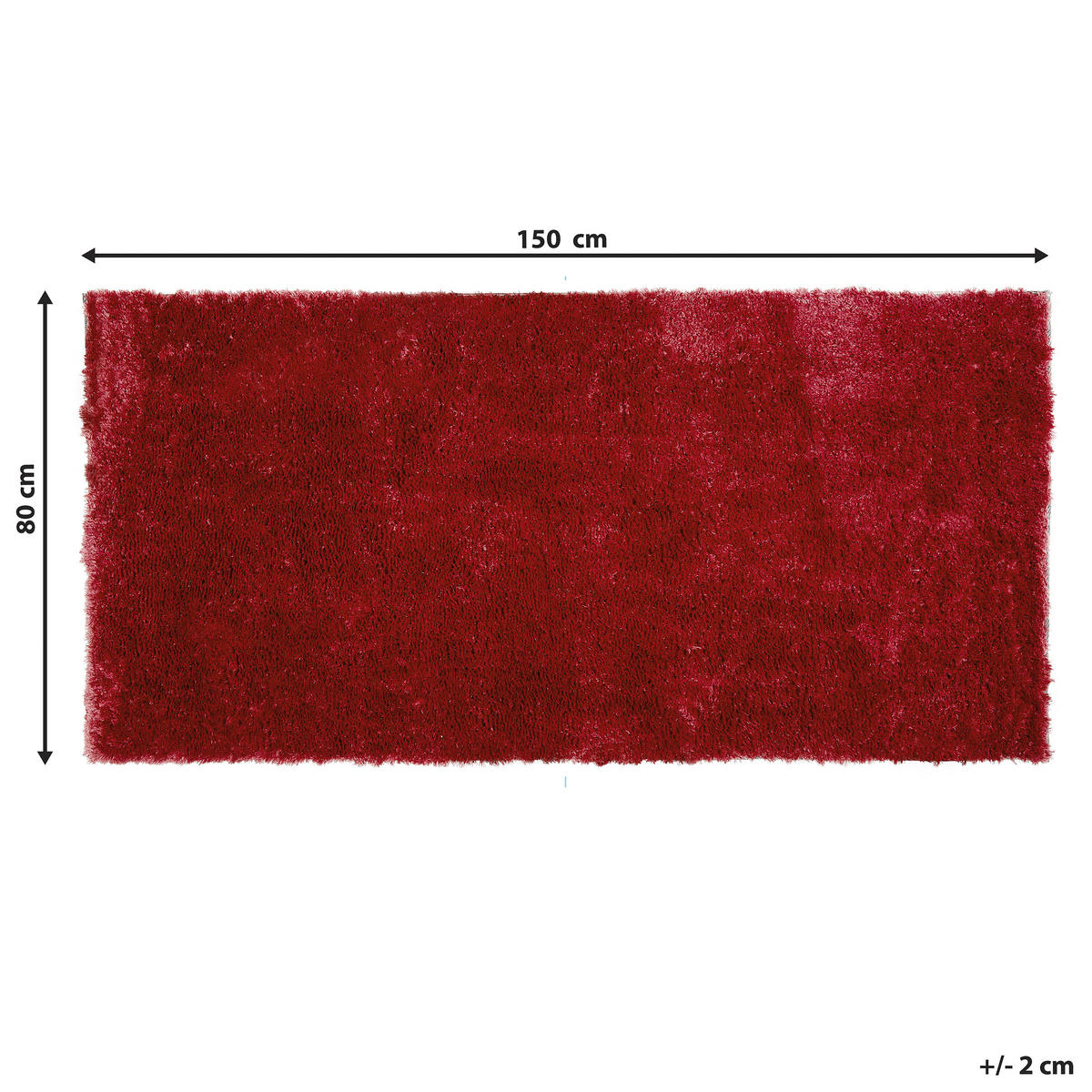 SHAGGY-TEPPICH Evren 150/80 cm - Rot, Kunststoff (80/150cm) - Beliani