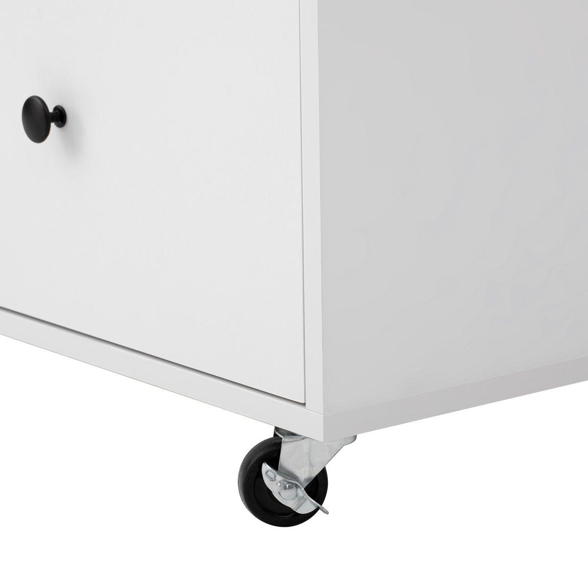 KÜCHENINSEL DE-41114 100/42-70/91,5 cm mit ausklappbarer Arbeitsplatte Weiß - Weiß, Holzwerkstoff (100/91.5/42cm) - ComfortXL