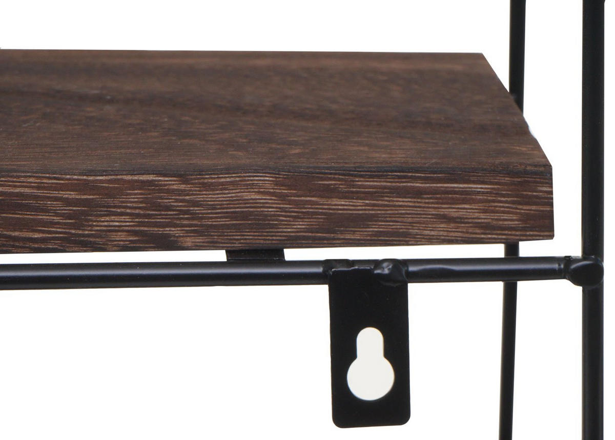 STENSKA POLICA Temno rjava - temno rjava, les (45/45/11cm) - MCW