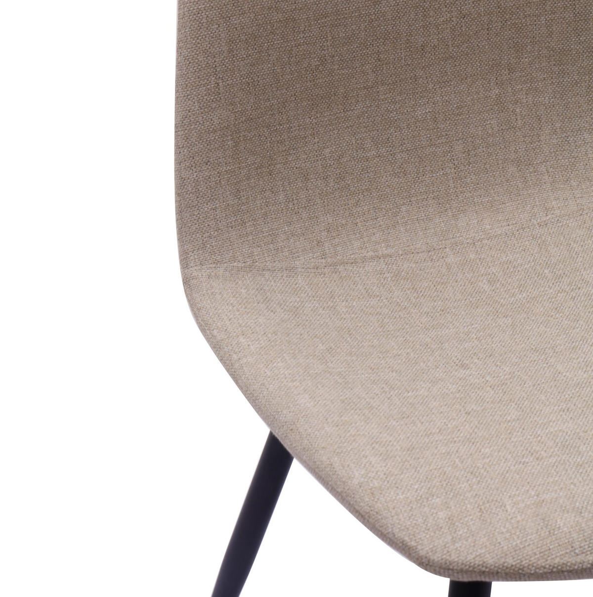 ESSZIMMERSTÜHLE 2er-Set Stoff Metall Beige Hellbeige - Weiß, Metall (52/84.5/43cm) - Meubliv