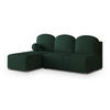 ECKSOFA TRAMA Grün Geflochtener Stoff mit Schlaffunktion - Grün, Holz (200/143cm) - MASSENO