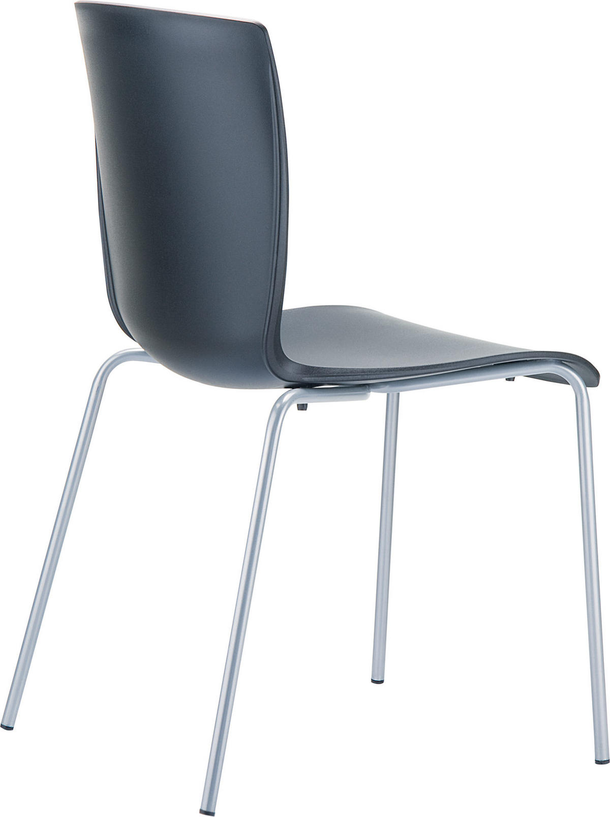 GARTENSTUHL 2er Set Kunststoff schwarz - Schwarz, Kunststoff/Metall (47/80/60cm) - CLP